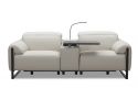 Leather/Fabric 2 Seater Sofa With Adjustable Headrest And Optional Console/Recliner - Opera